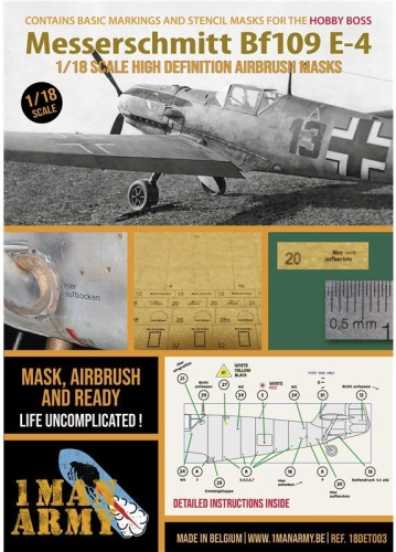 Messerschmitt Bf109 E-4 1:18 1 Man Army 18DET003