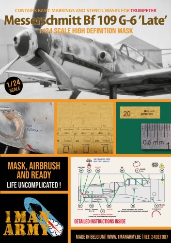 Messerschmitt Bf 109 G-6 "Late" 1:24 1 Man Army 24DET007