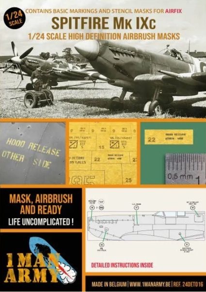 Zdjęcie Supermarine Spitfire Mk IXc 1:24 1 Man Army 24DET016