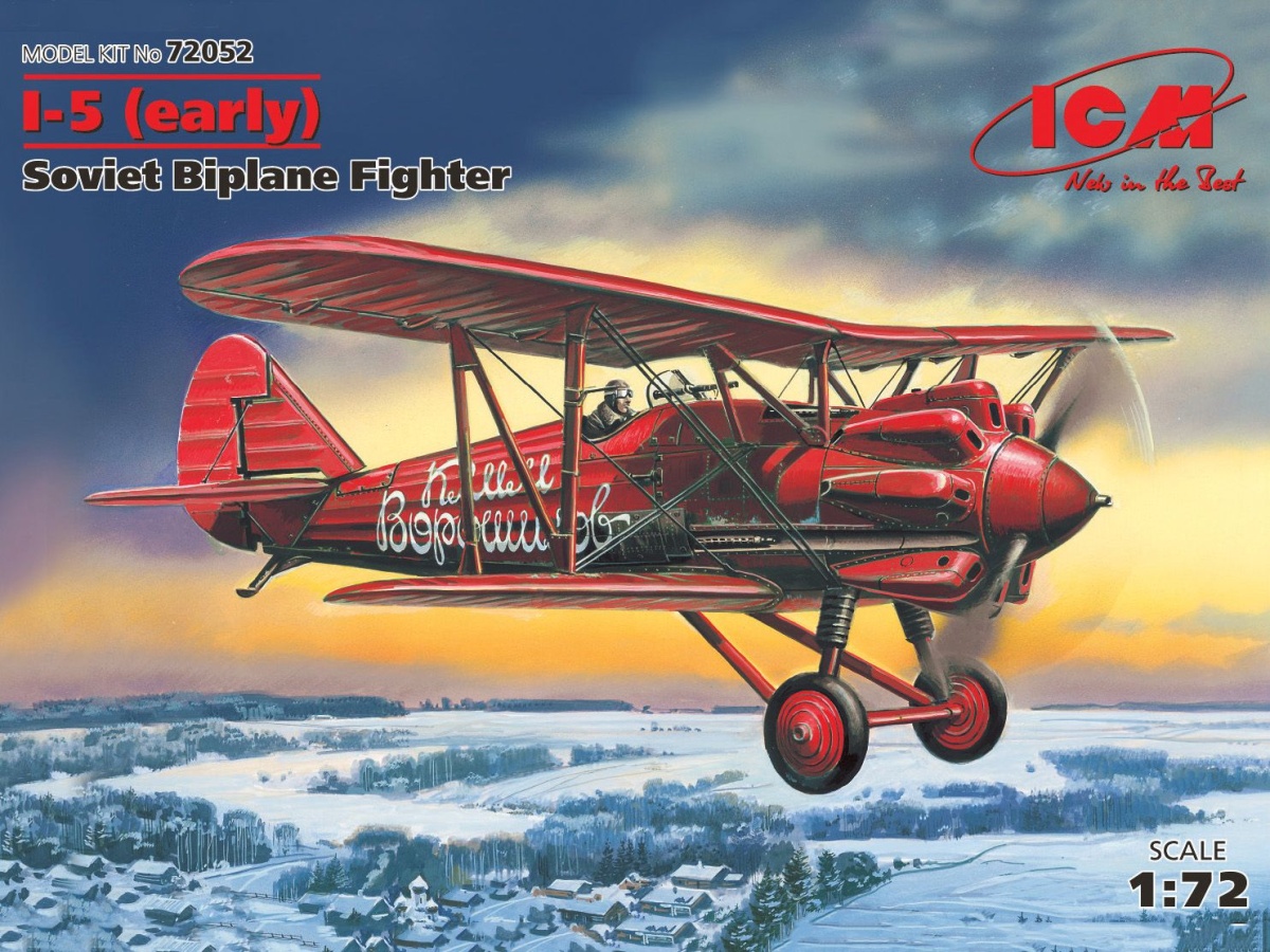 Zdjęcie Polikarpow I-5 (wczesny) radziecki myśliwiec dwupłatowy 1:72 ICM 72052