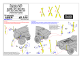 Zdjęcie Niemieckie wskaźniki szerokości do Sd.Kfz. 221/222/223/231/232/234/250/251 1:48 Aber 48A19