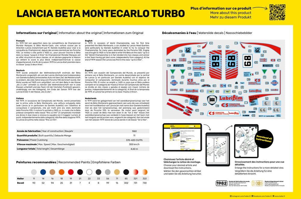 Zdjęcie Lancia Beta Montecarlo Turbo 1:24 Heller 80741