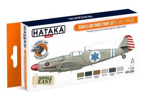 Zestaw farb Israeli Air Force Paint Set (Early Period) 6x17ml Hataka HTK-CS34
