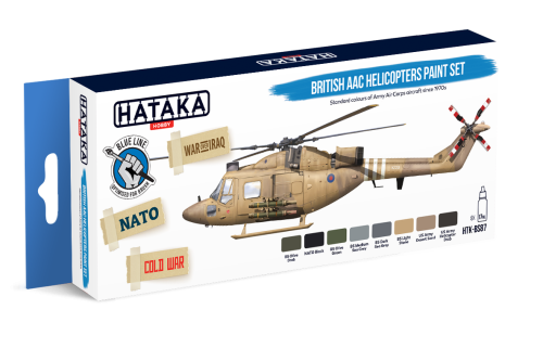 Zestaw farb British AAC Helicopters 8x17ml Hataka BS87