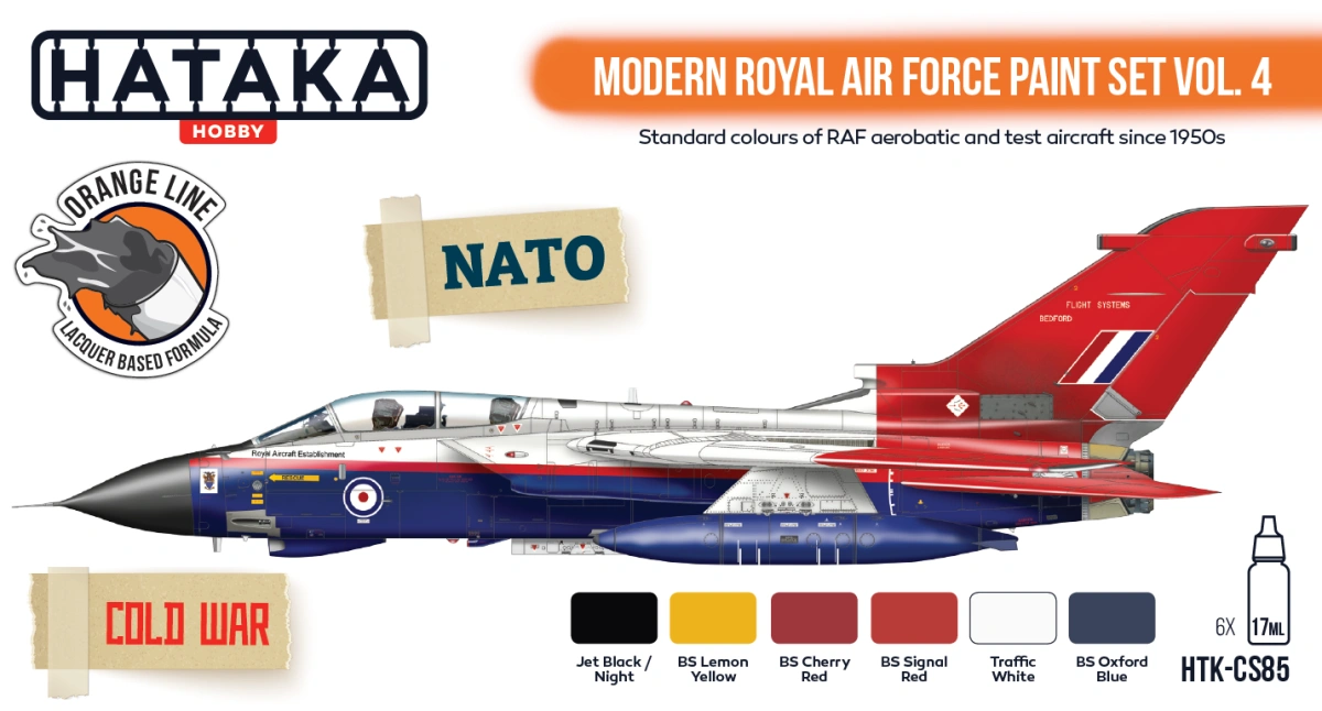 Zdjęcie Zestaw farb Modern Royal Air Force Paint Set Vol. 4 6x17ml Hataka HTK-CS85