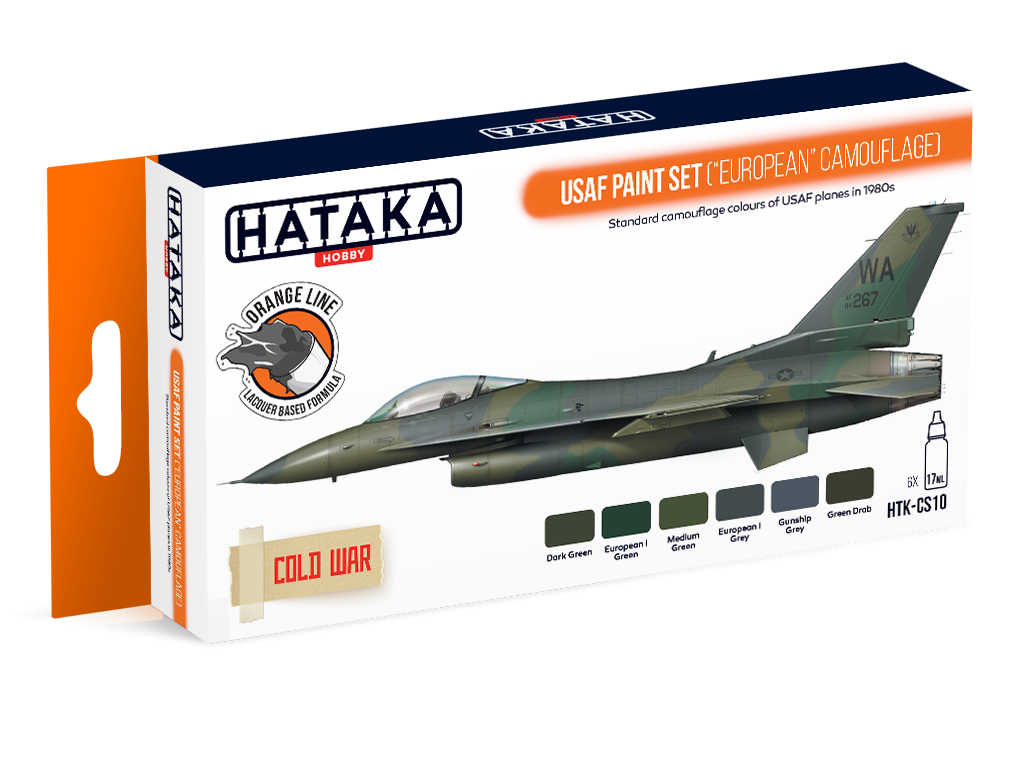 Zdjęcie Zestaw farb USAF Paint Set ("European" Camouflage) 6x17ml Hataka CS10