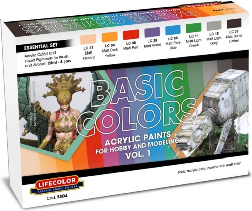 Zestaw farb Basic Colors Vol. 1 8x22ml Lifecolor ES04