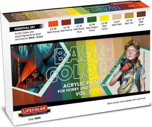 Zestaw farb Basic Colors Vol. 2 8x22ml Lifecolor ES05