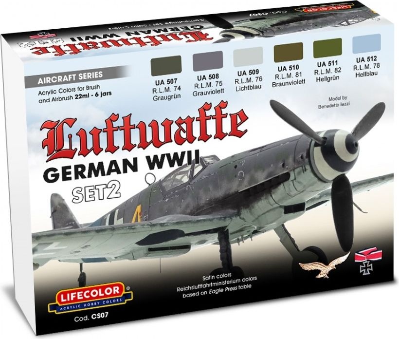 Zdjęcie Zestaw farb German WWII Luftwaffe Set 2 6x22ml Lifecolor CS07