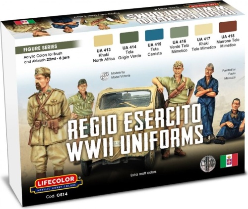 Zestaw farb Regio Esercito WWII Uniforms 6x22ml Lifecolor CS14