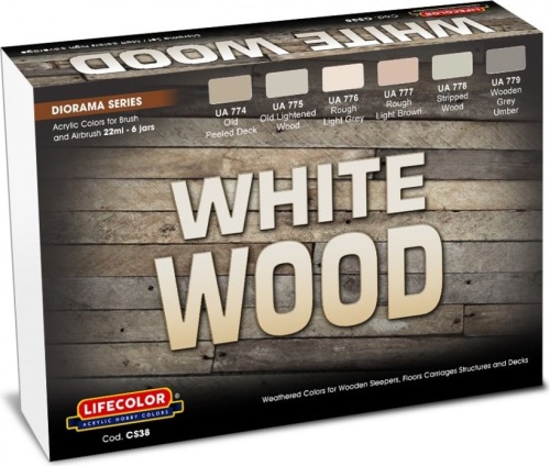 Zestaw farb White Wood 6x22ml Lifecolor CS38