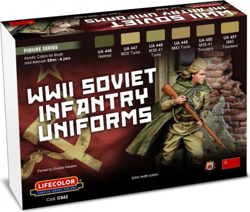 Zestaw farb WWII Soviet Infantry Uniforms 6x22ml Lifecolor CS42