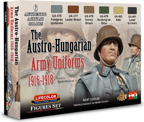 Zestaw farb The Austro-Hungarian Army Uniforms 1916-1918 6x22ml Lifecolor CS59