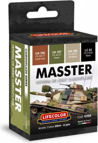 Zestaw farb MASSTER 1970/80s US Army Camouflage 4x22ml Lifecolor CF04