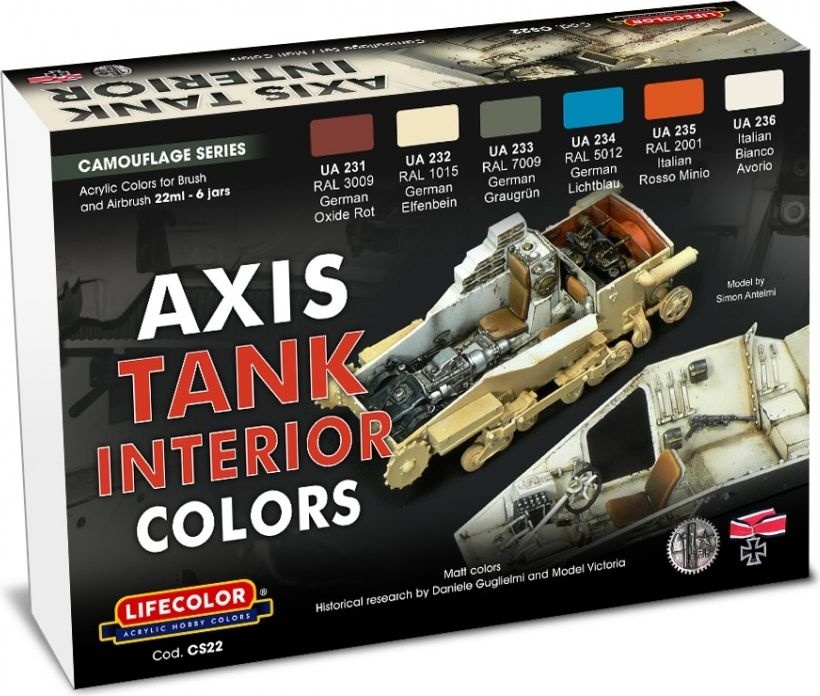Zdjęcie Zestaw farb Axis Tank Interior Colors 6x22ml Lifecolor CS22