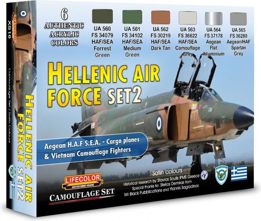 Zdjęcie Zestaw farb Hellenic Air Force Set 2 6x22ml Lifecolor XS16