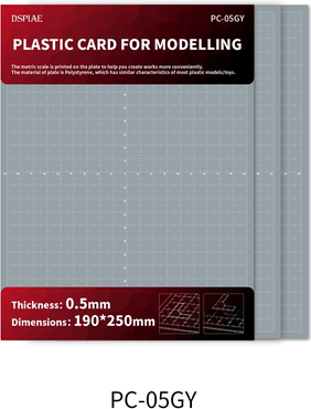 Arkusze polistyrenu 0.5mm (3 szt.) DSPIAE PC-05GY