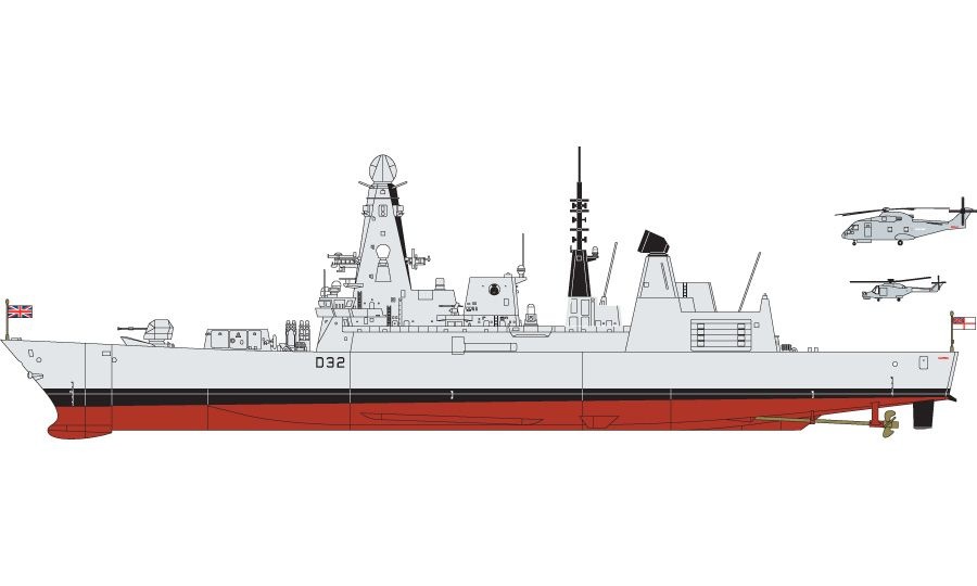 Zdjęcie Niszczyciel Typu 45 1:350 Airfix A12203
