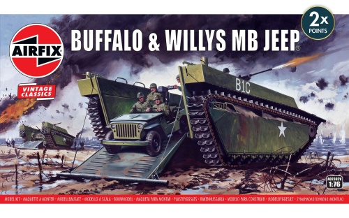 Buffalo i Willys MB Jeep 1:76 Airfix 02302V