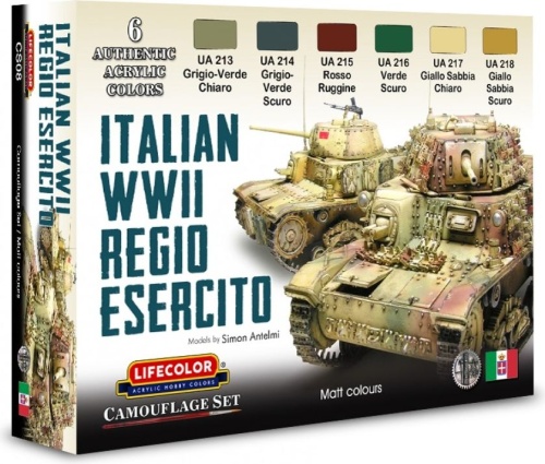 Zestaw farb Italian WWII Regio Esercito 6x22ml Lifecolor CS08