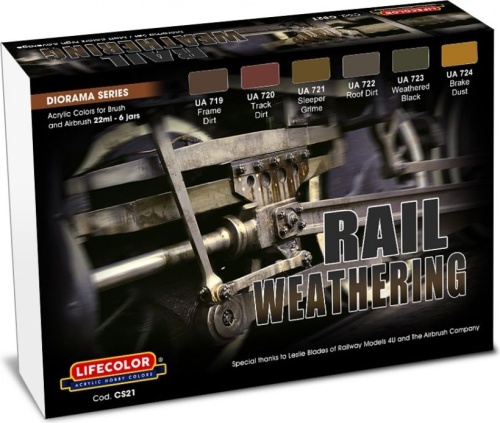 Zestaw farb Rail Weathering 6x22ml Lifecolor CS21