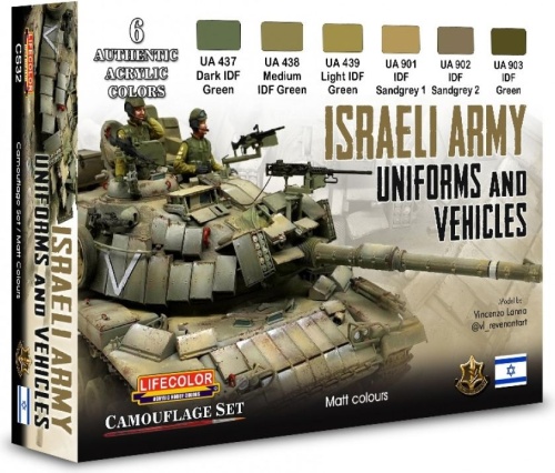 Zestaw farb Israeli Army Uniforms and Vehicles 6x22ml Lifecolor CS32