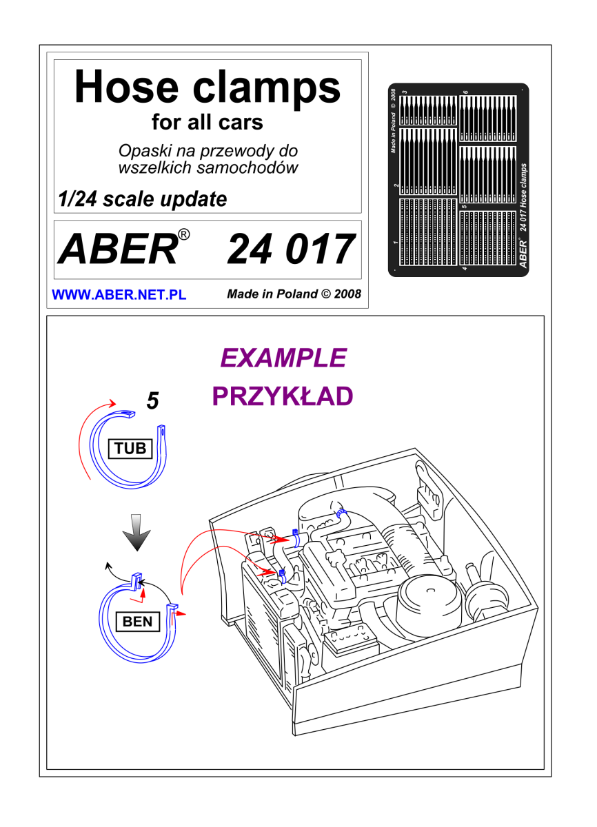 Zdjęcie Zapinki do węży 1:24 ABER 24017