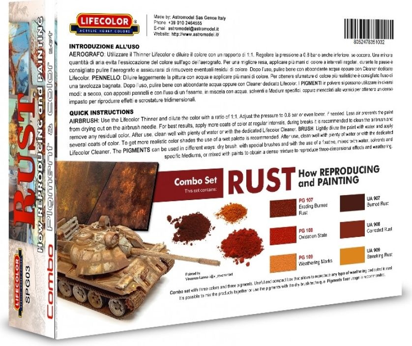 Zdjęcie Zestaw farb Rust How Reproducing and Painting 3x22ml Lifecolor SPG03