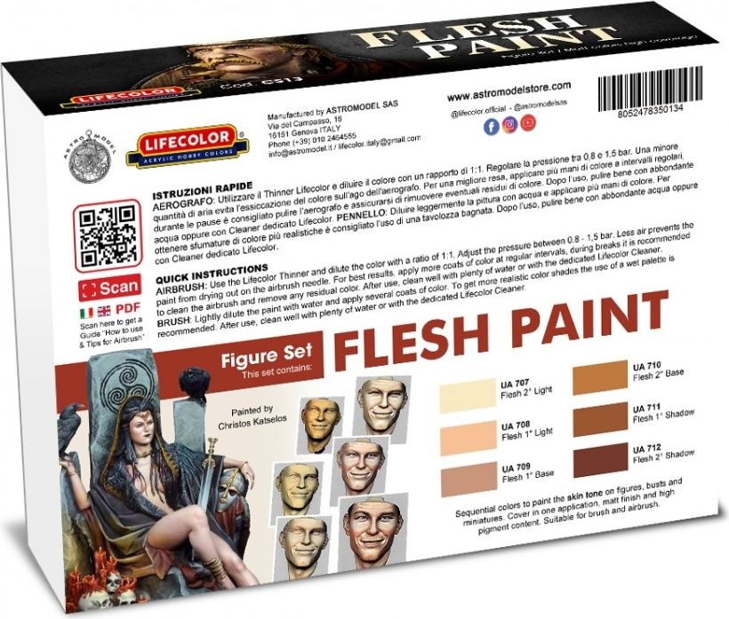 Zdjęcie Zestaw farb Flesh Paint 6x22ml Lifecolor CS13