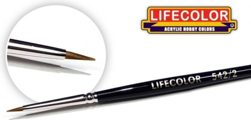 Pędzel modelarski okrągły krótki włos 2 Lifecolor TA5422