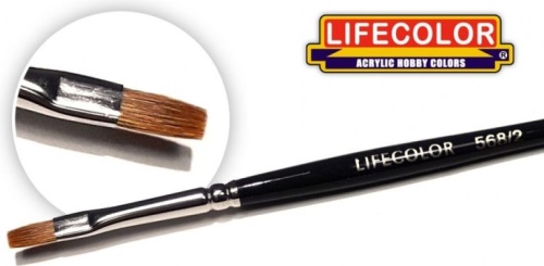 Pędzel płaski z włosia kuny 2 Lifecolor TA5682