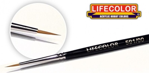 Pędzel modelarski syntetyczny długie włosie 00 Lifecolor TA59100
