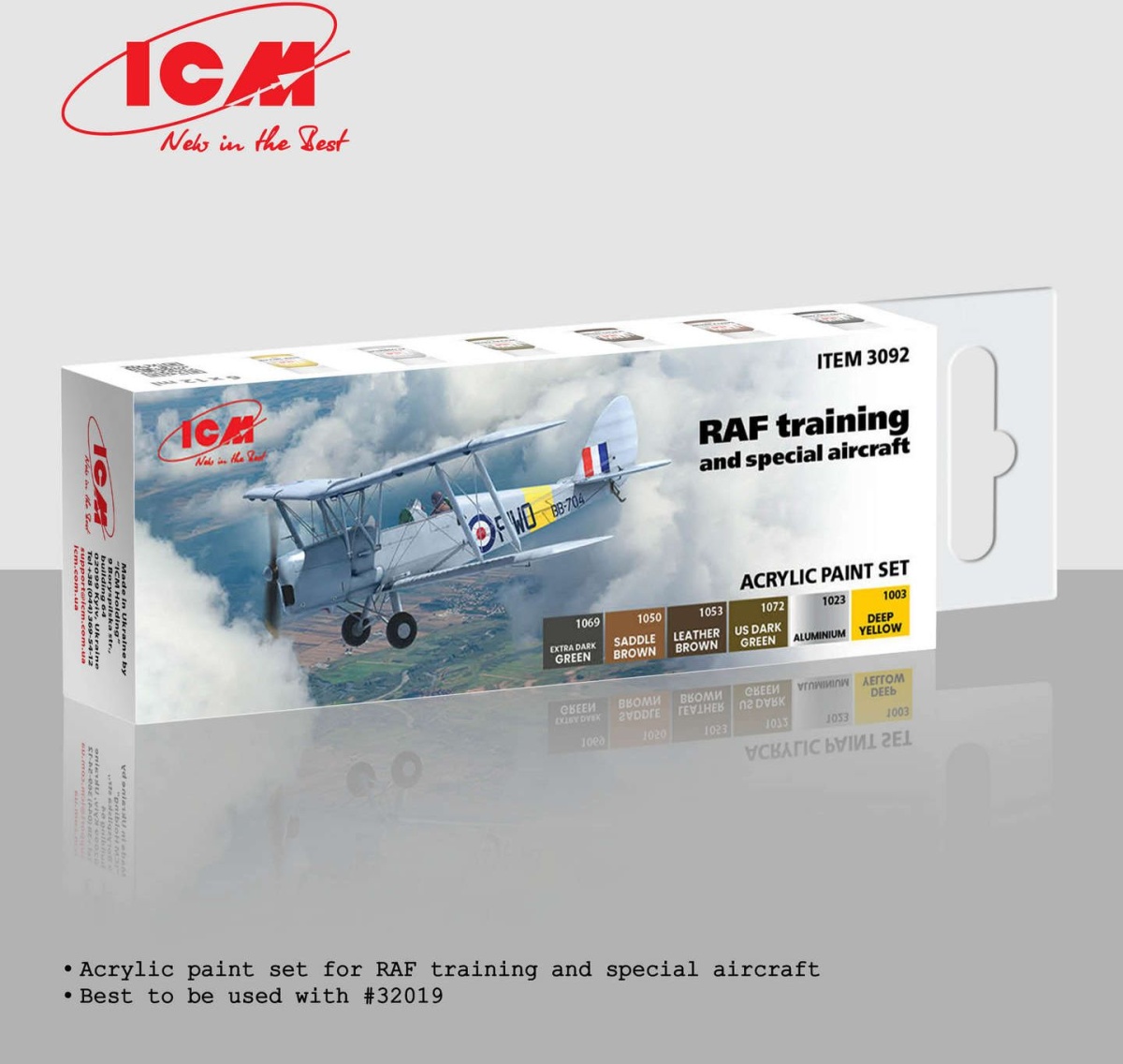 Zdjęcie Zestaw farb RAF training and special aircraft 6x12ml ICM 3092