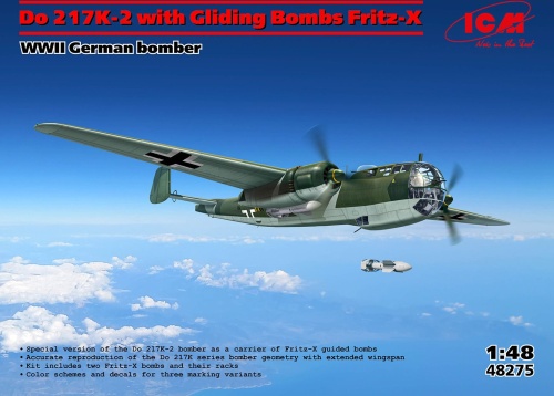 Dornier Do 217K-2 z bombami szybującymi Fritz-X 1:48 ICM 48275