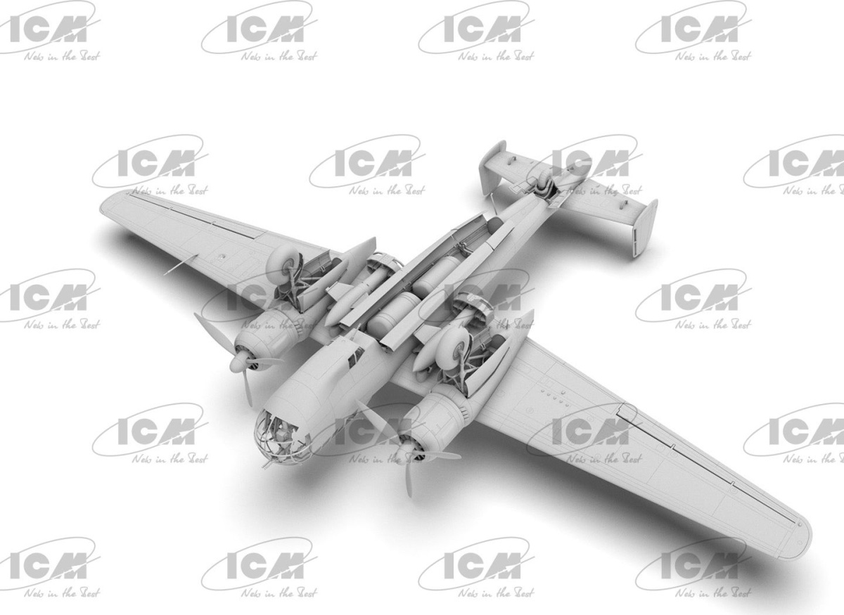 Zdjęcie Dornier Do 217K-2 z bombami szybującymi Fritz-X 1:48 ICM 48275
