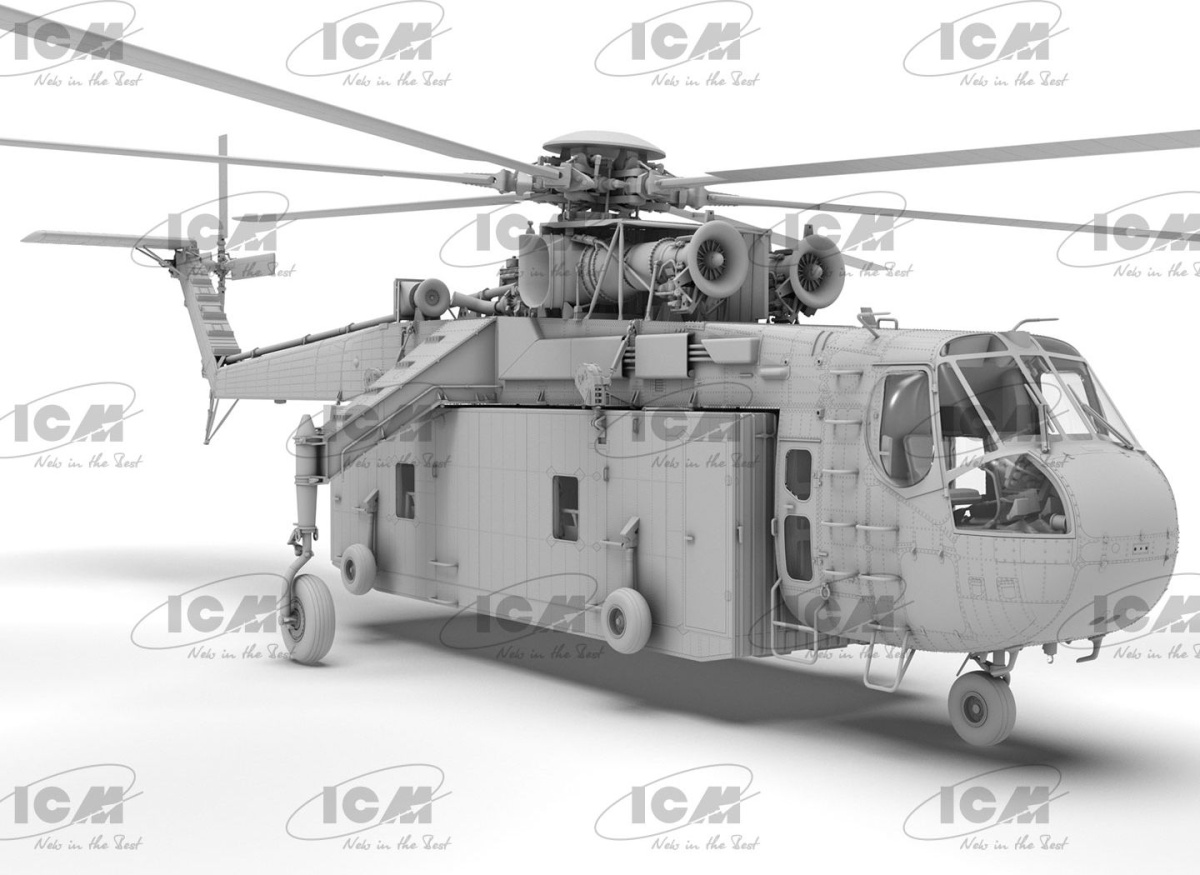 Zdjęcie Sikorsky S-64E Skycrane z kapsułą uniwersalną 1:35 ICM 53059