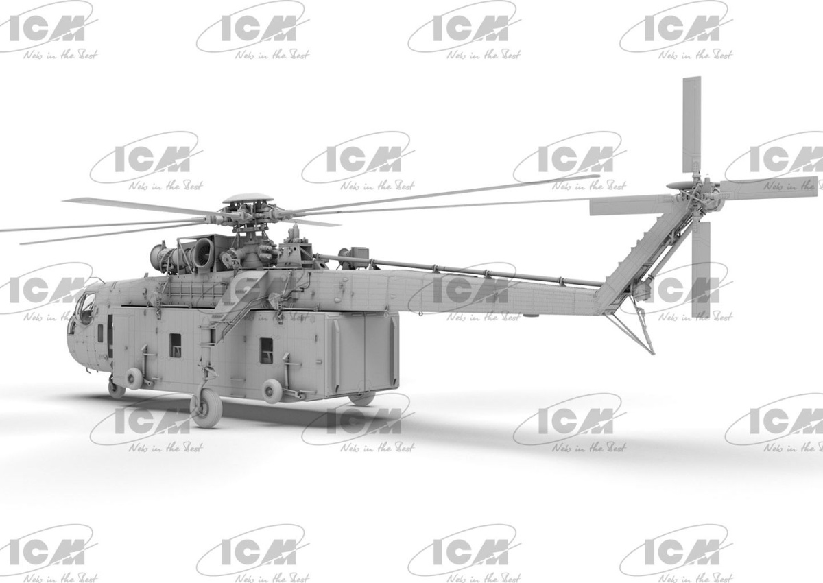 Zdjęcie Sikorsky S-64E Skycrane z kapsułą uniwersalną 1:35 ICM 53059