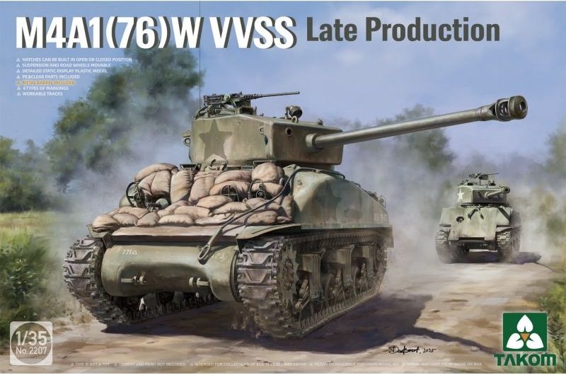 Zdjęcie M4A1(76)W VVSS Late Production 1:35 Takom 2207