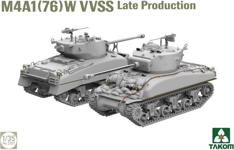 Zdjęcie M4A1(76)W VVSS Late Production 1:35 Takom 2207