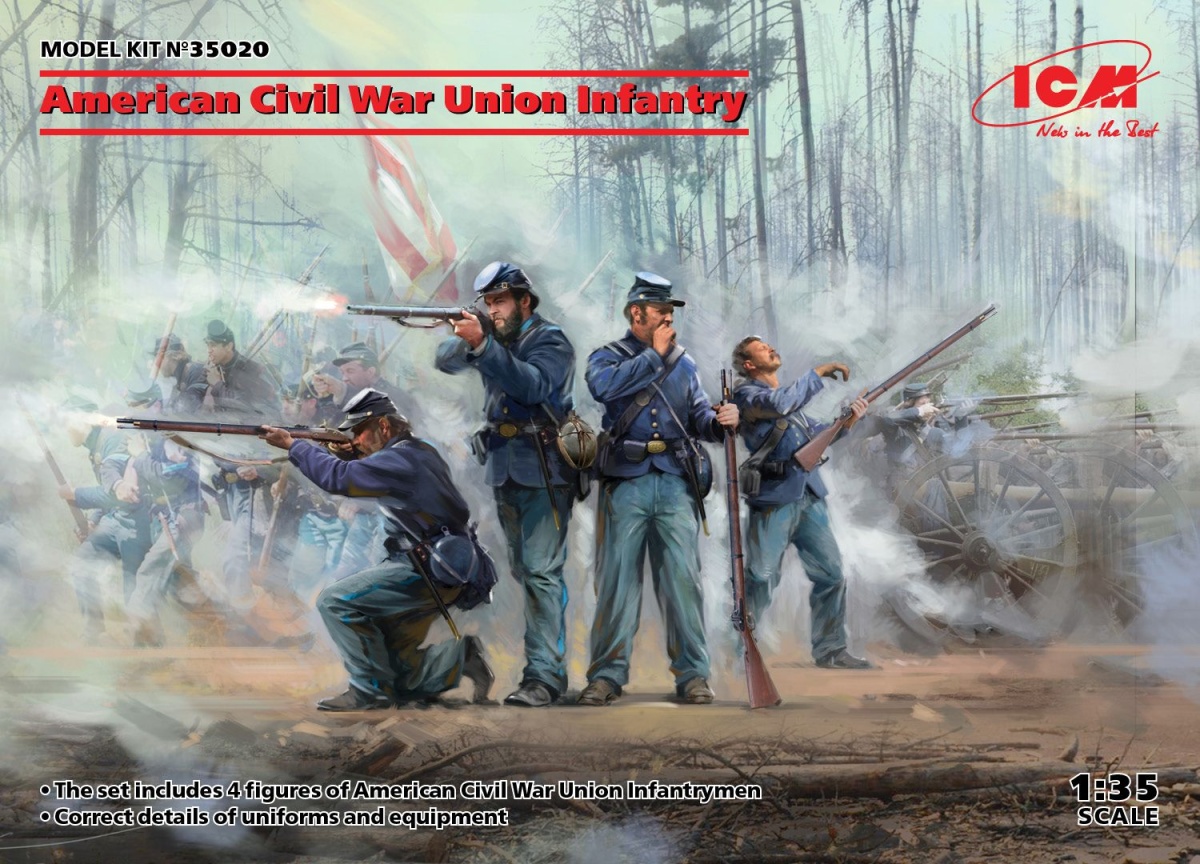 Zdjęcie American Civil War Union Infantry 1:35 ICM 35020