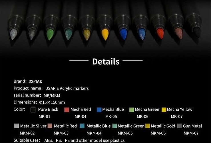Zdjęcie DSPIAE MK-07 Mecha Yellow marker 10ml