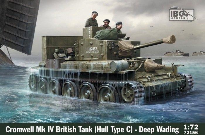 Zdjęcie Cromwell Mk IV (kadłub typu C) z wyposażeniem do głębokiego brodzenia 1:72 IBG 72156