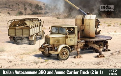 Włoski samochód ciężarowy Autocannone 3Ro i transporter amunicji (2 w 1) 1:72 IBG 72095