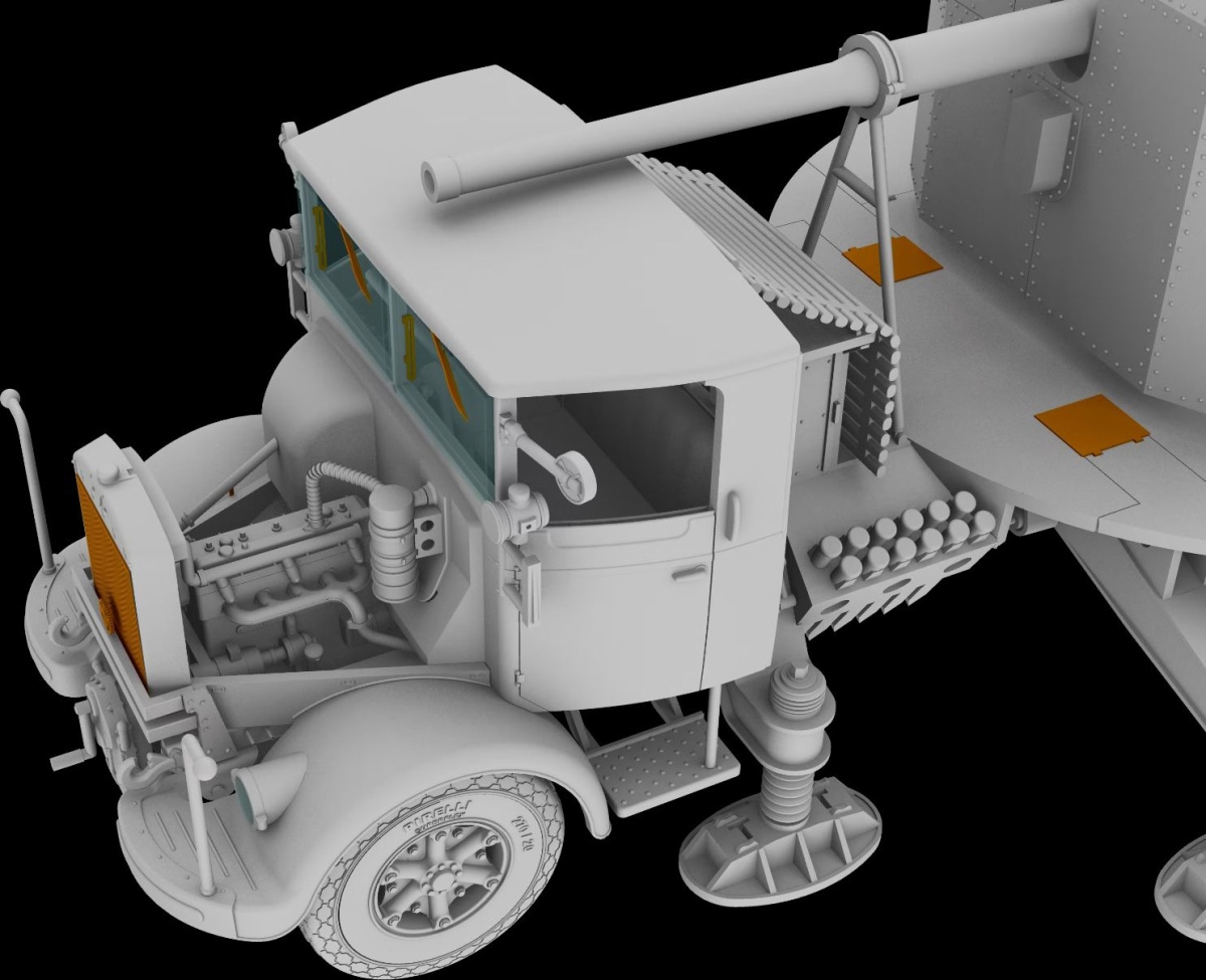 Zdjęcie Włoski samochód ciężarowy Autocannone 3Ro i transporter amunicji (2 w 1) 1:72 IBG 72095