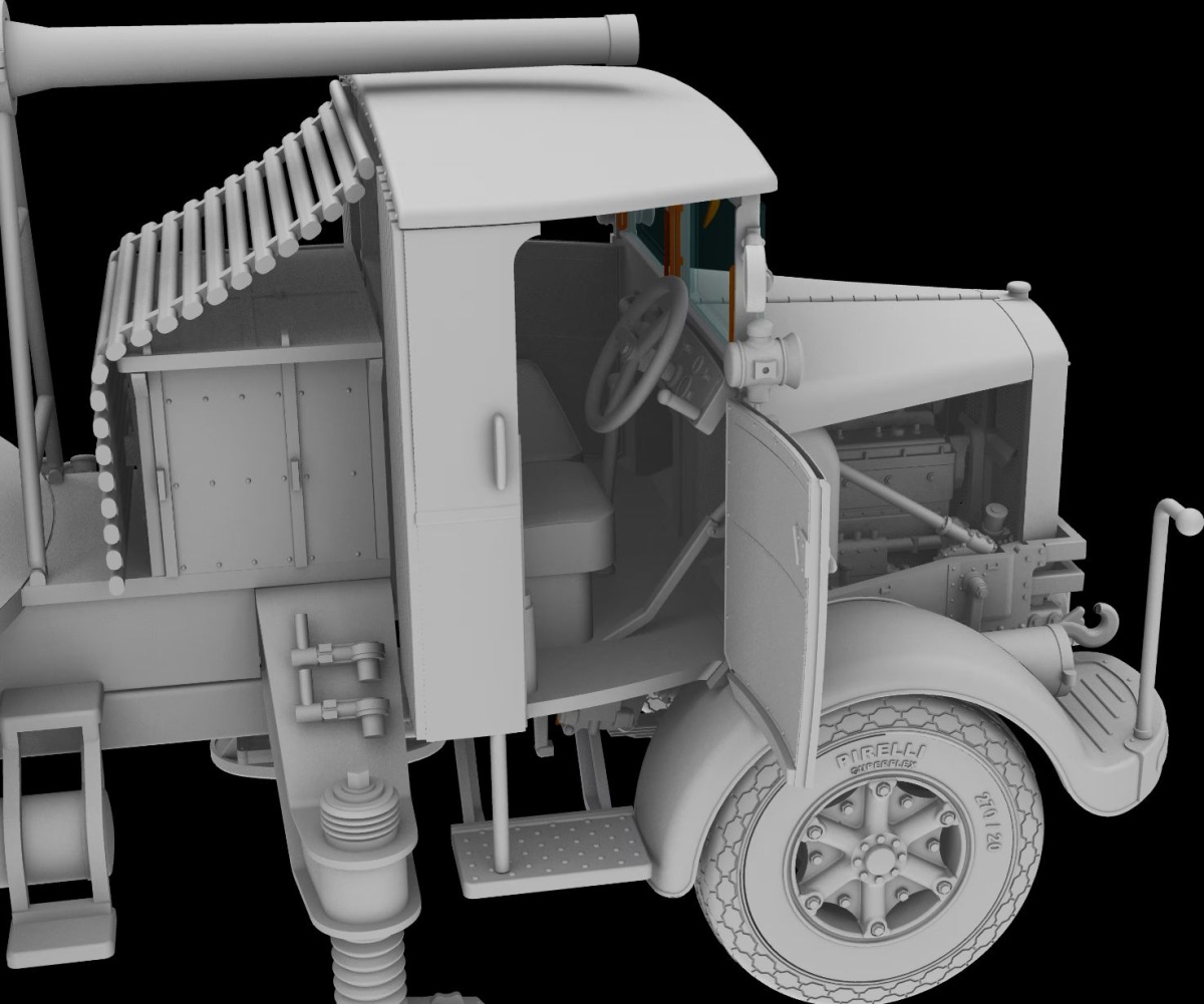 Zdjęcie Włoski samochód ciężarowy Autocannone 3Ro i transporter amunicji (2 w 1) 1:72 IBG 72095