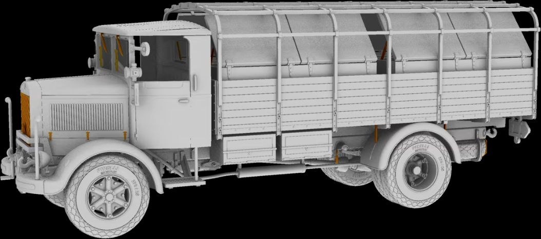 Zdjęcie Włoski samochód ciężarowy Autocannone 3Ro i transporter amunicji (2 w 1) 1:72 IBG 72095