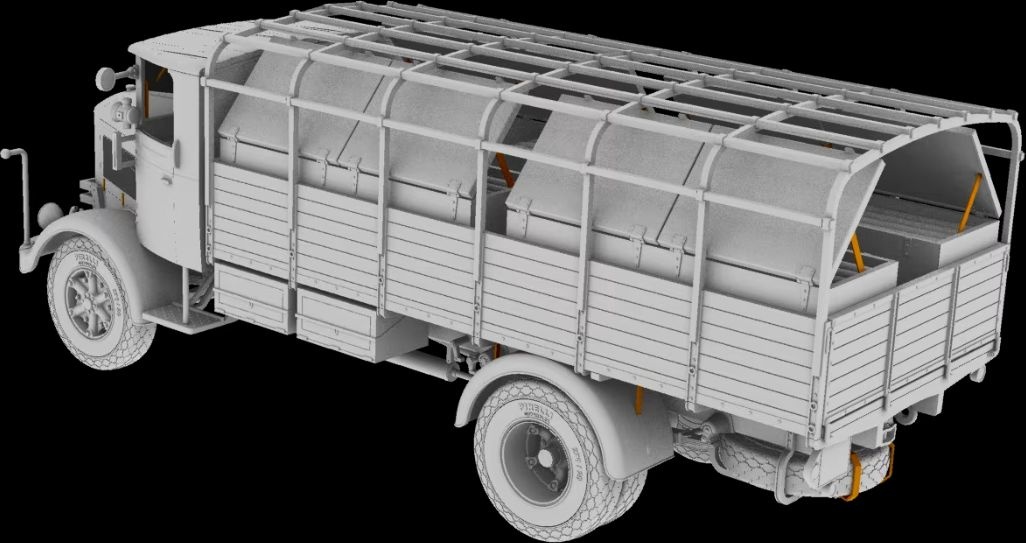 Zdjęcie Włoski samochód ciężarowy Autocannone 3Ro i transporter amunicji (2 w 1) 1:72 IBG 72095
