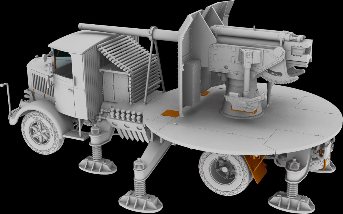 Zdjęcie Włoski samochód ciężarowy Autocannone 3Ro i transporter amunicji (2 w 1) 1:72 IBG 72095