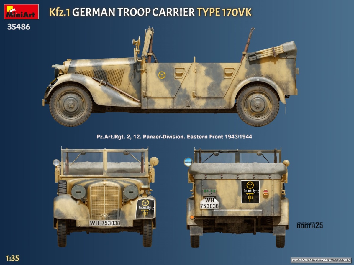 Zdjęcie Kfz.1 German Troop Carrier Type 170VK 1:35 MiniArt 35486