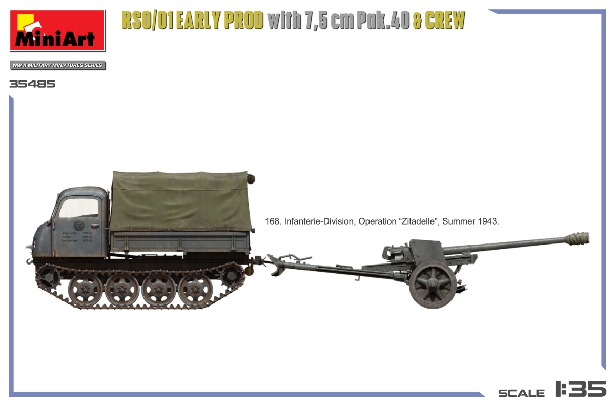 Zdjęcie RSO/01 Early Prod. z 7,5 cm Pak.40 & załogą 1:35 MiniArt 35485